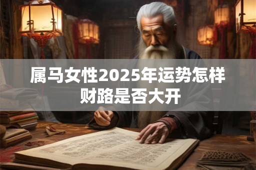 属马女性2025年运势怎样 财路是否大开