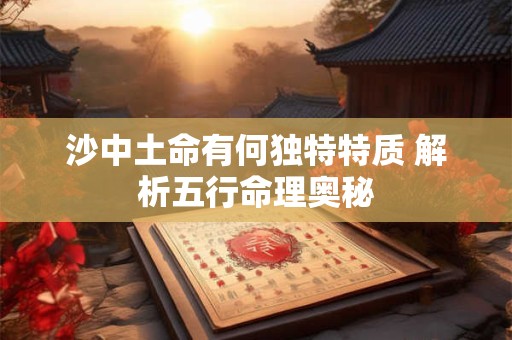 沙中土命有何独特特质 解析五行命理奥秘