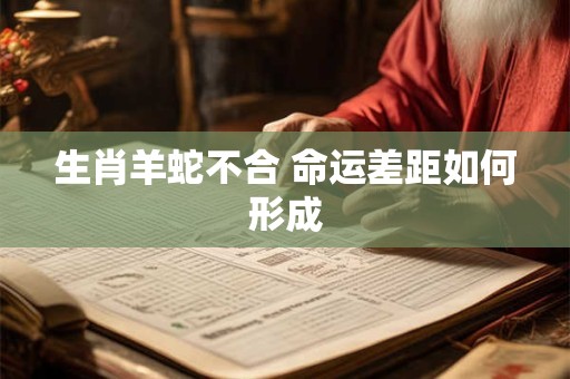 生肖羊蛇不合 命运差距如何形成