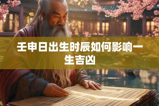 壬申日出生时辰如何影响一生吉凶