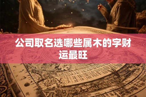 公司取名选哪些属木的字财运最旺