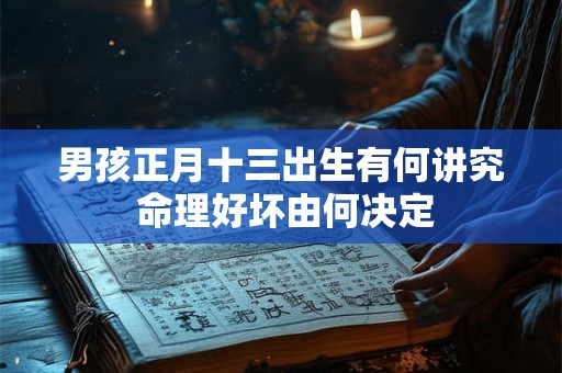 男孩正月十三出生有何讲究 命理好坏由何决定