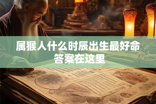 属猴人什么时辰出生最好命 答案在这里