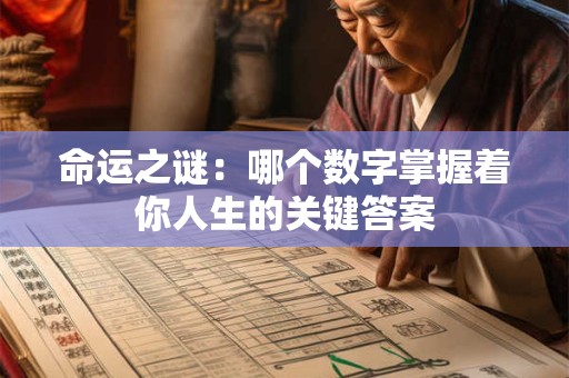 命运之谜：哪个数字掌握着你人生的关键答案