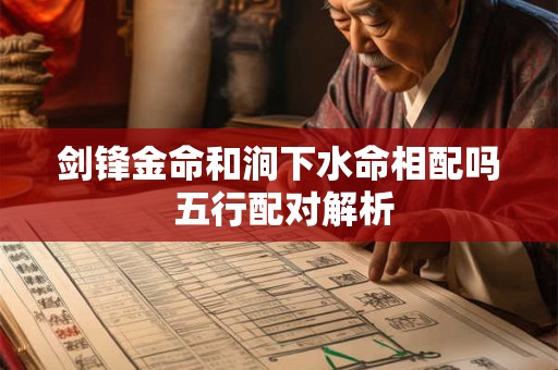 剑锋金命和涧下水命相配吗 五行配对解析