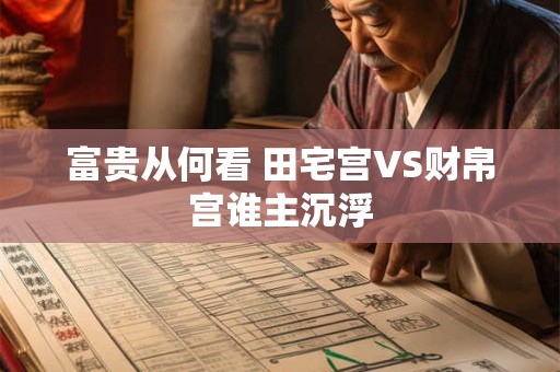 富贵从何看 田宅宫VS财帛宫谁主沉浮