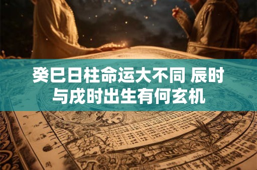 癸巳日柱命运大不同 辰时与戌时出生有何玄机