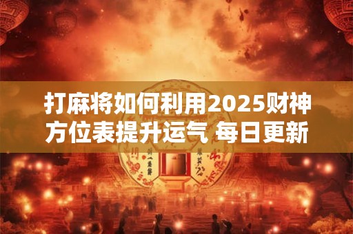 打麻将如何利用2025财神方位表提升运气 每日更新