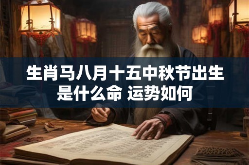 生肖马八月十五中秋节出生是什么命 运势如何