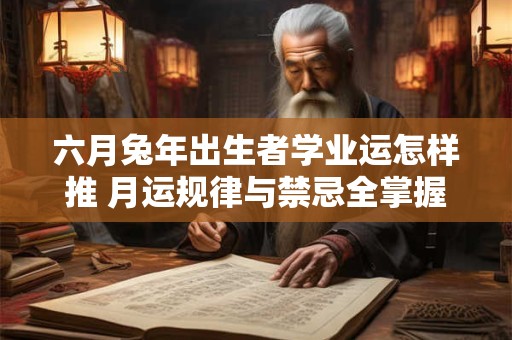 六月兔年出生者学业运怎样推 月运规律与禁忌全掌握