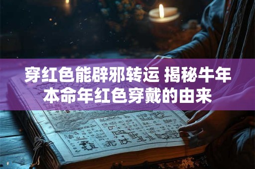穿红色能辟邪转运 揭秘牛年本命年红色穿戴的由来