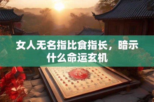 女人无名指比食指长，暗示什么命运玄机