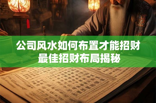 公司风水如何布置才能招财 最佳招财布局揭秘