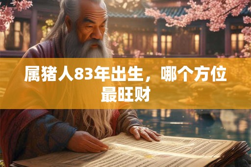 属猪人83年出生，哪个方位最旺财