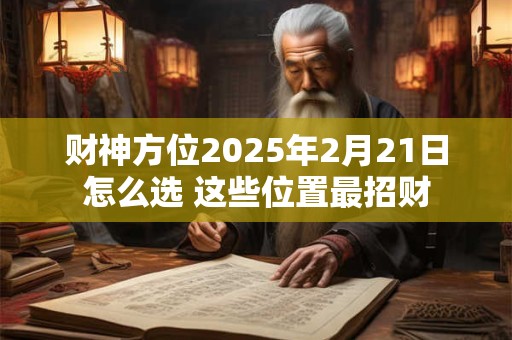 财神方位2025年2月21日怎么选 这些位置最招财