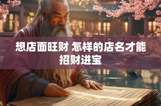 想店面旺财 怎样的店名才能招财进宝