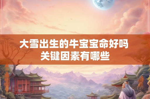 大雪出生的牛宝宝命好吗 关键因素有哪些