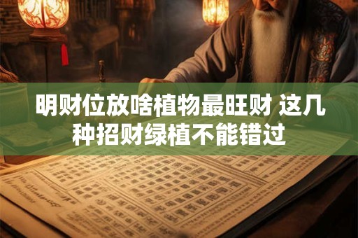 明财位放啥植物最旺财 这几种招财绿植不能错过