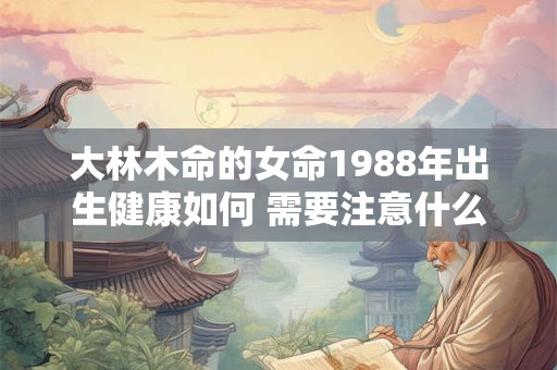 大林木命的女命1988年出生健康如何 需要注意什么
