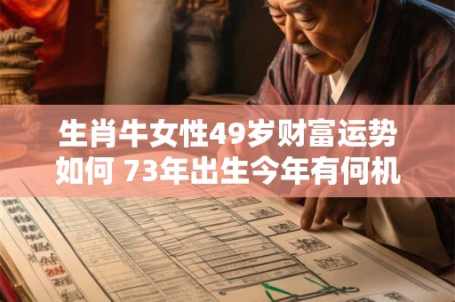 生肖牛女性49岁财富运势如何 73年出生今年有何机遇