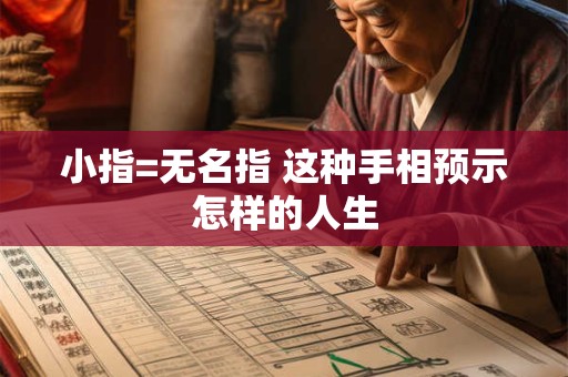 小指=无名指 这种手相预示怎样的人生