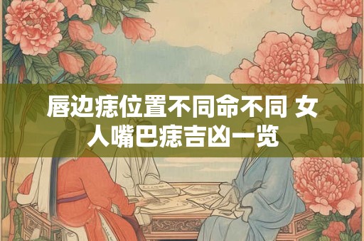 唇边痣位置不同命不同 女人嘴巴痣吉凶一览