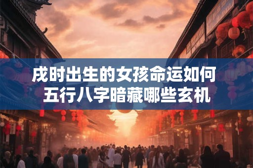 戌时出生的女孩命运如何 五行八字暗藏哪些玄机