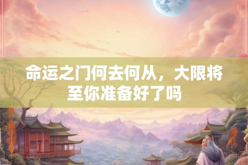命运之门何去何从，大限将至你准备好了吗