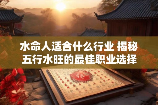 水命人适合什么行业 揭秘五行水旺的最佳职业选择