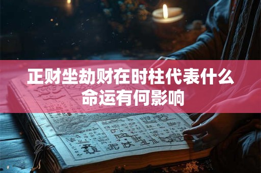 正财坐劫财在时柱代表什么 命运有何影响