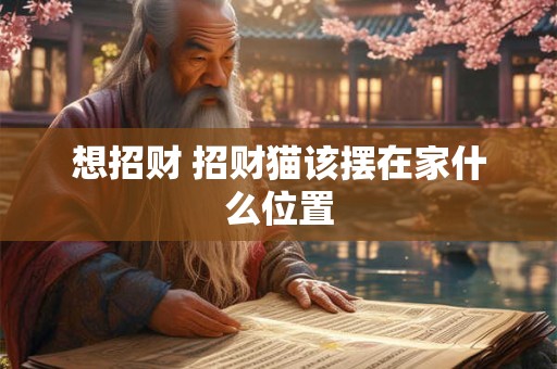 想招财 招财猫该摆在家什么位置