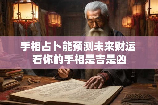 手相占卜能预测未来财运 看你的手相是吉是凶