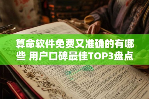 算命软件免费又准确的有哪些 用户口碑最佳TOP3盘点
