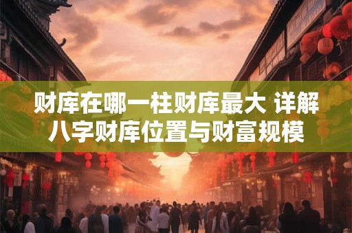 财库在哪一柱财库最大 详解八字财库位置与财富规模