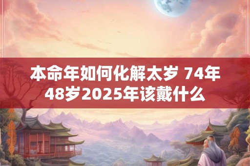 本命年如何化解太岁 74年48岁2025年该戴什么