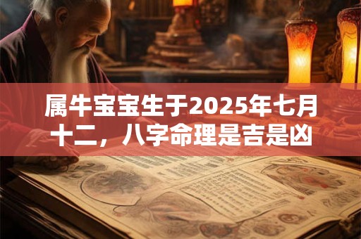 属牛宝宝生于2025年七月十二，八字命理是吉是凶