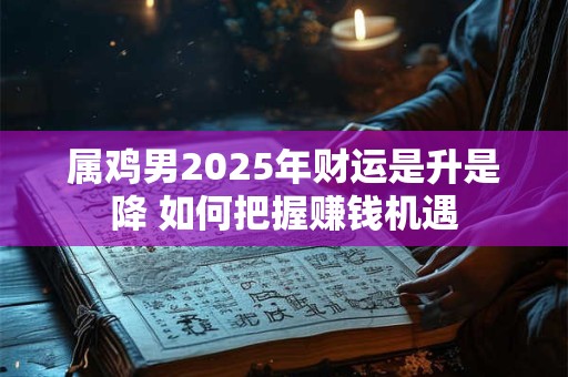 属鸡男2025年财运是升是降 如何把握赚钱机遇