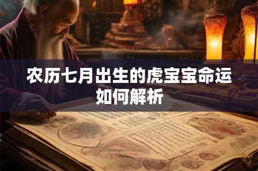 农历七月出生的虎宝宝命运如何解析