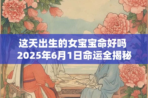 这天出生的女宝宝命好吗 2026年6月1日命运全揭秘 这天出生的女宝宝命好吗 2026年6月1日命运全揭秘