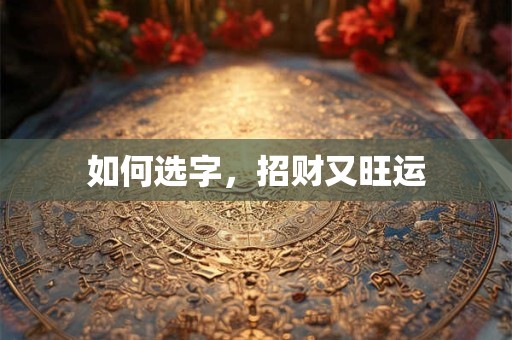 如何选字,招财又旺运 如何选字,招财又旺运