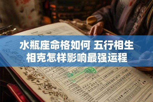 水瓶座命格如何 五行相生相克怎样影响最强运程