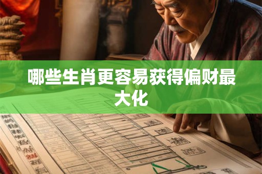 哪些生肖更容易获得偏财最大化