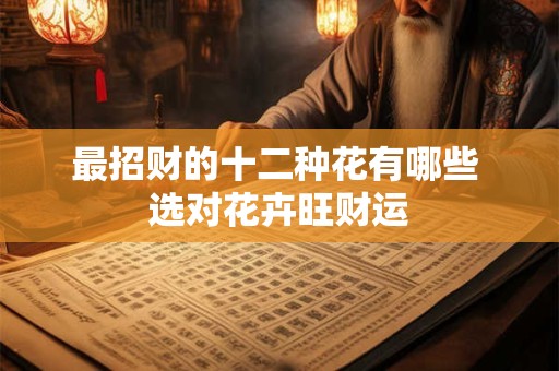 最招财的十二种花有哪些 选对花卉旺财运