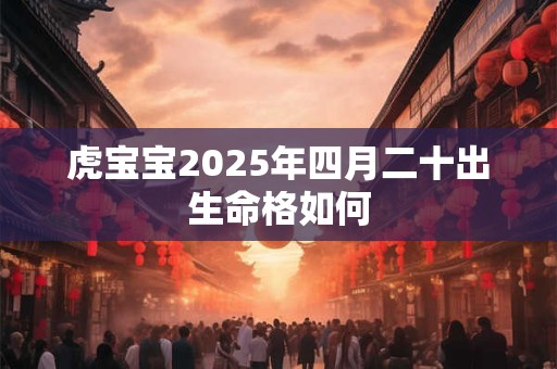 虎宝宝2025年四月二十出生命格如何