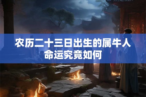 农历二十三日出生的属牛人命运究竟如何