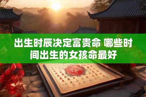 出生时辰决定富贵命 哪些时间出生的女孩命最好
