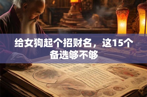 给女狗起个招财名，这15个备选够不够