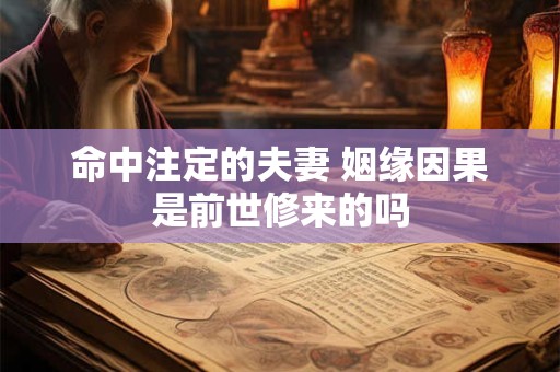 命中注定的夫妻 姻缘因果是前世修来的吗