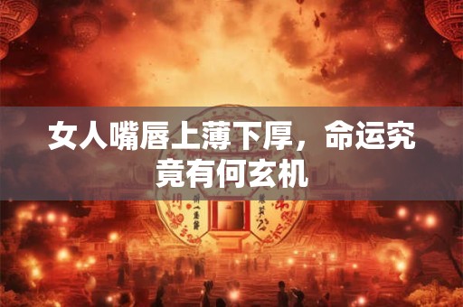 女人嘴唇上薄下厚，命运究竟有何玄机