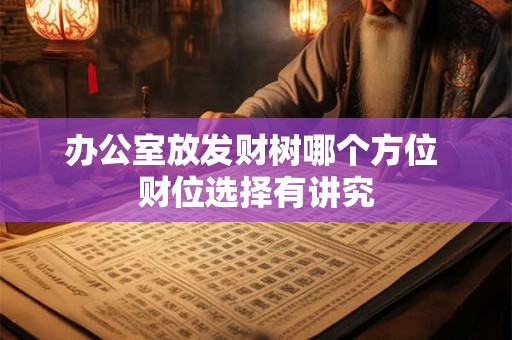 办公室放发财树哪个方位 财位选择有讲究